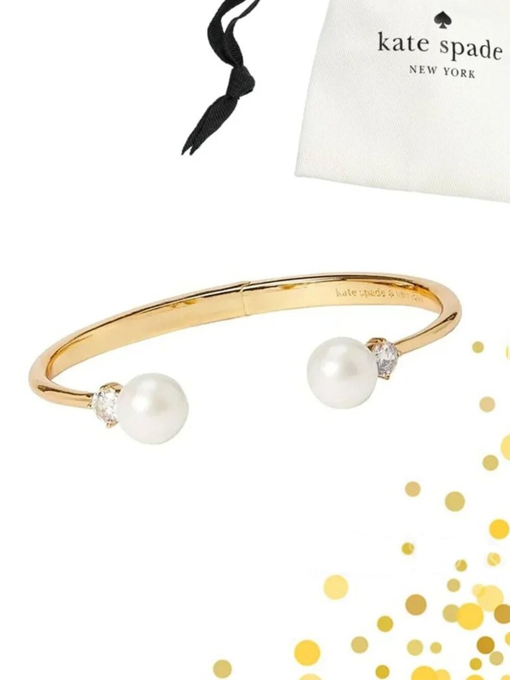 kate spade Pearls of Wisdom Hinged Cuff Bracelet